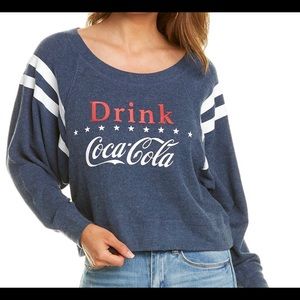 Chaser Coca~Cola Cropped Sweatshirt